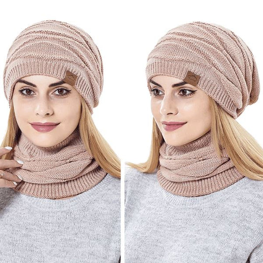 Gorro y Protector de Cuello de Lana para Mujer WinterWonder