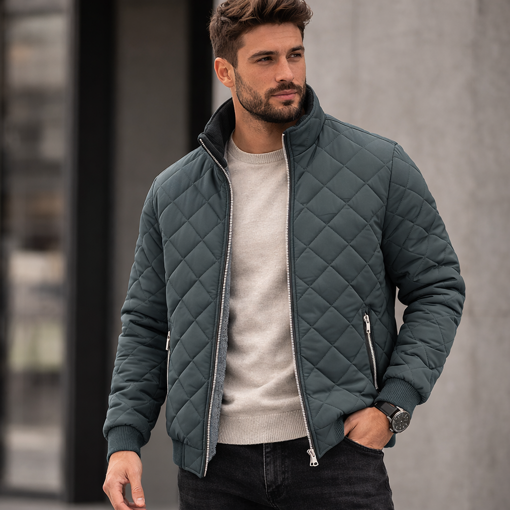 Chaqueta térmica polar forrada premium para hombre