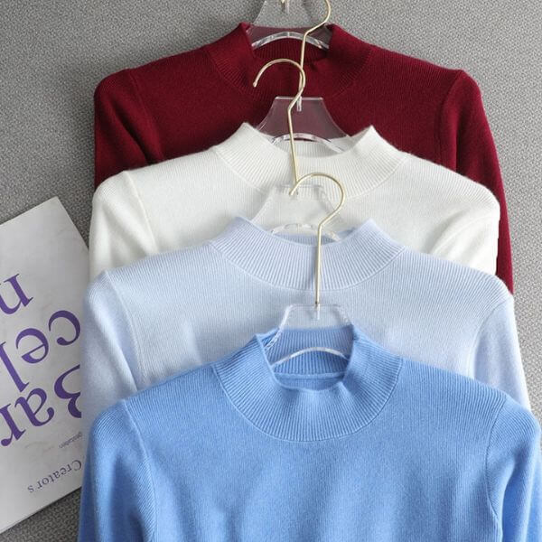 Suéter Básico Slim Casual para Mujer