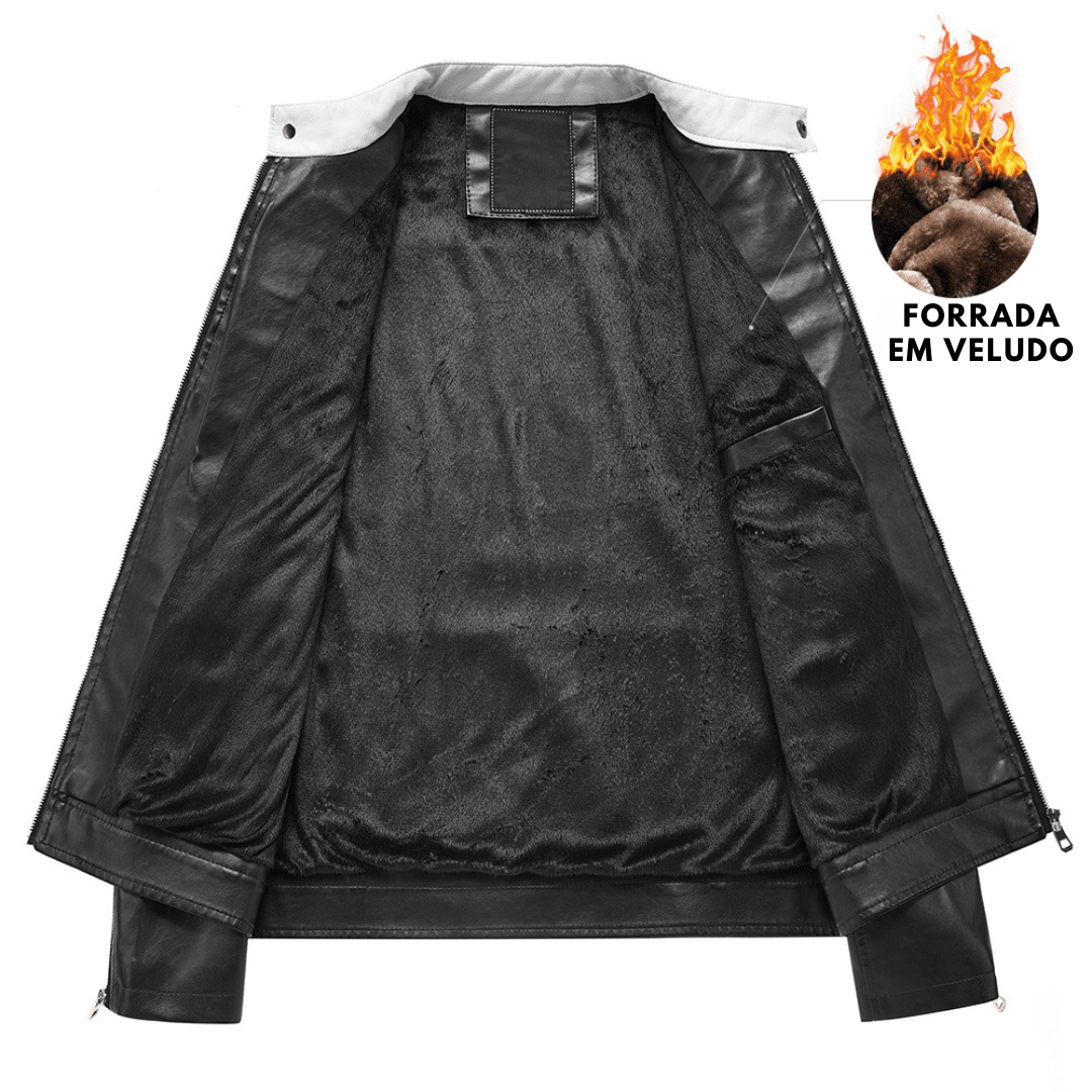 Chaqueta de cuero vintage motorista