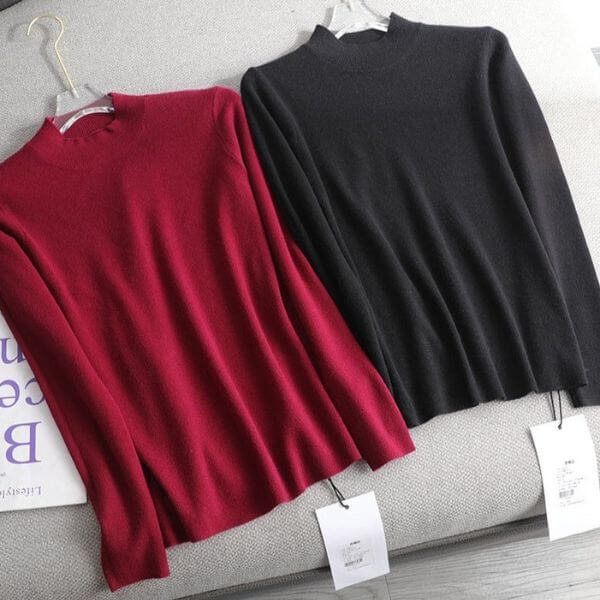 Suéter Básico Slim Casual para Mujer