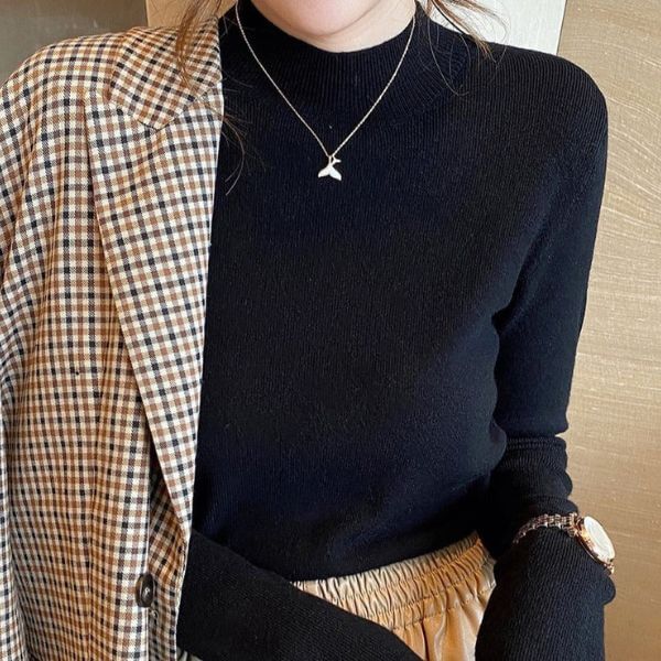 Suéter Básico Slim Casual para Mujer