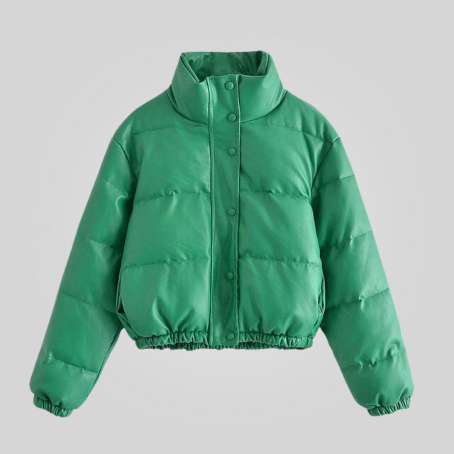 Chaqueta Puffer de Cuero para Mujer
