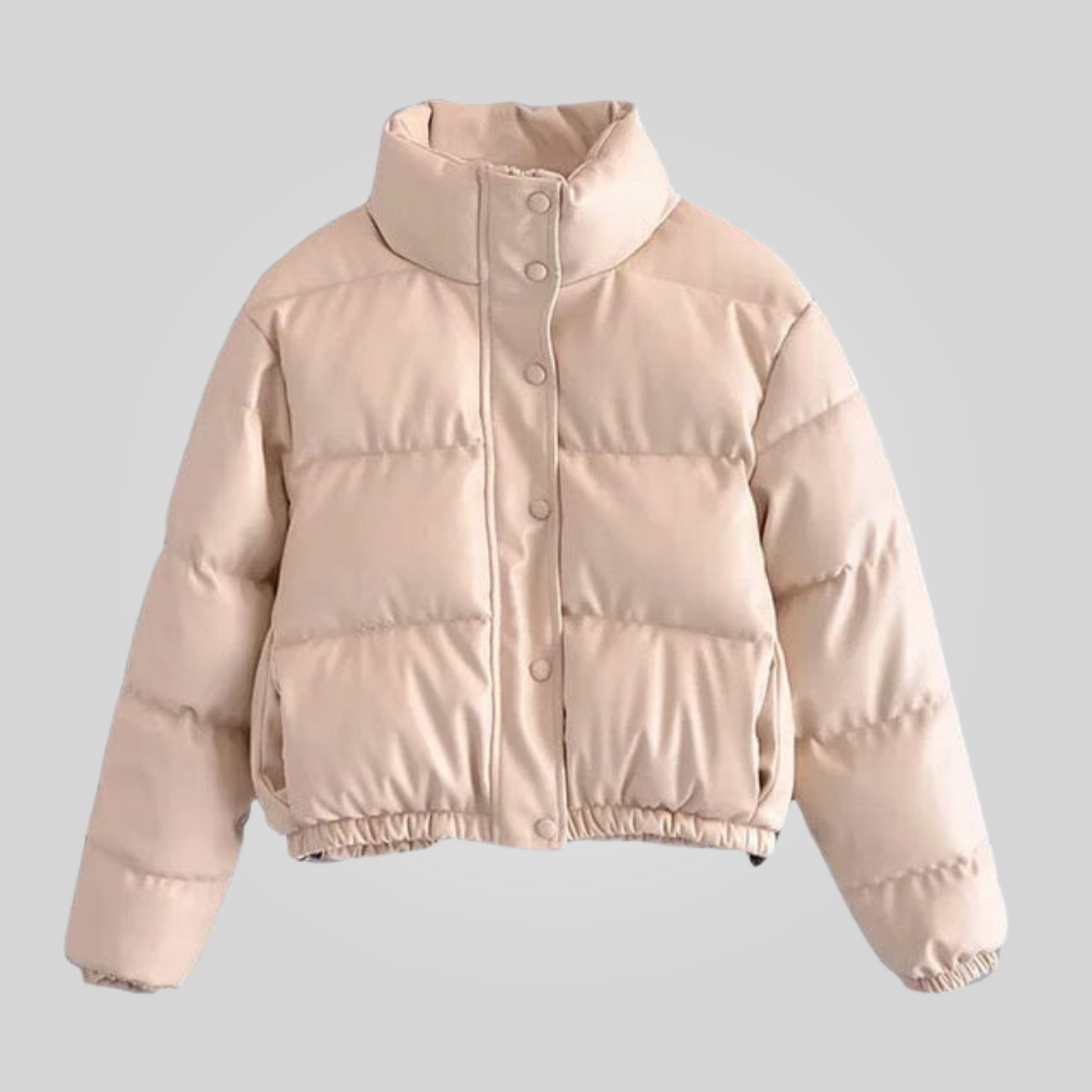 Chaqueta Puffer de Cuero para Mujer