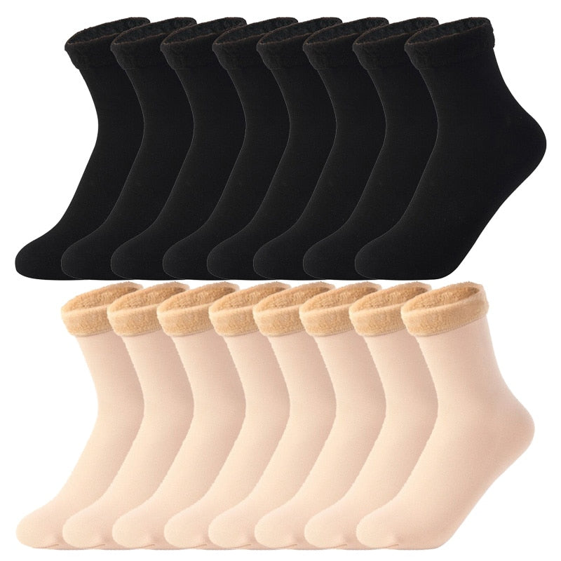 Calcetines con forro de lana térmicos - Paquete de 8 pares