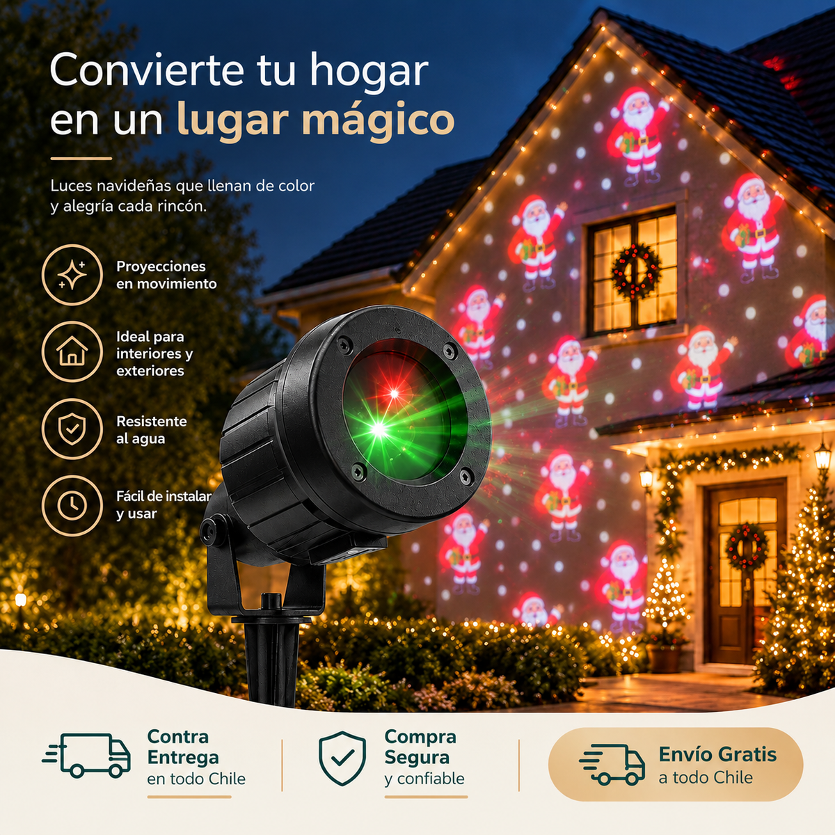 🔥 Pre Black Friday | MagiaLuz™ - Proyector de Luces Navideñas