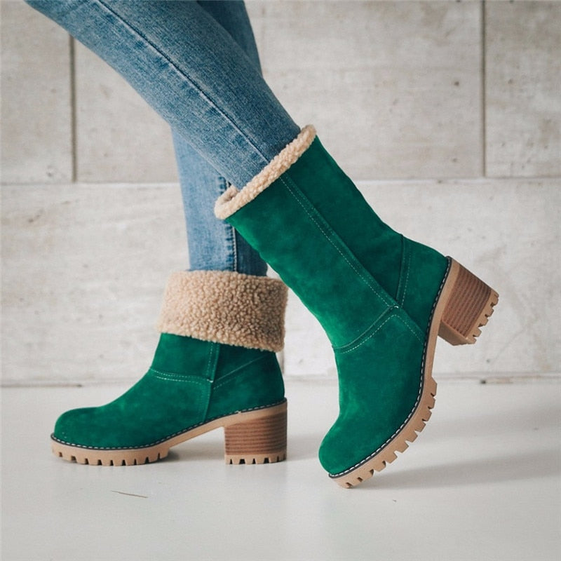 Bota de invierno forrada de lana