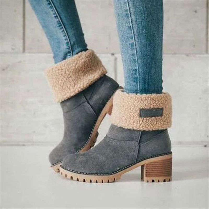 Bota de invierno forrada de lana