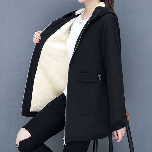 Chaqueta forrada de lana para mujer