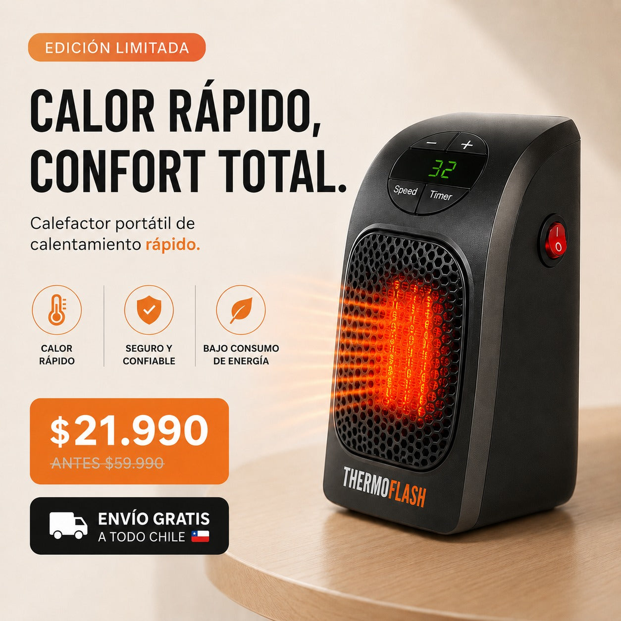 Calentador Rápido ThermoFlash - Edición Limitada