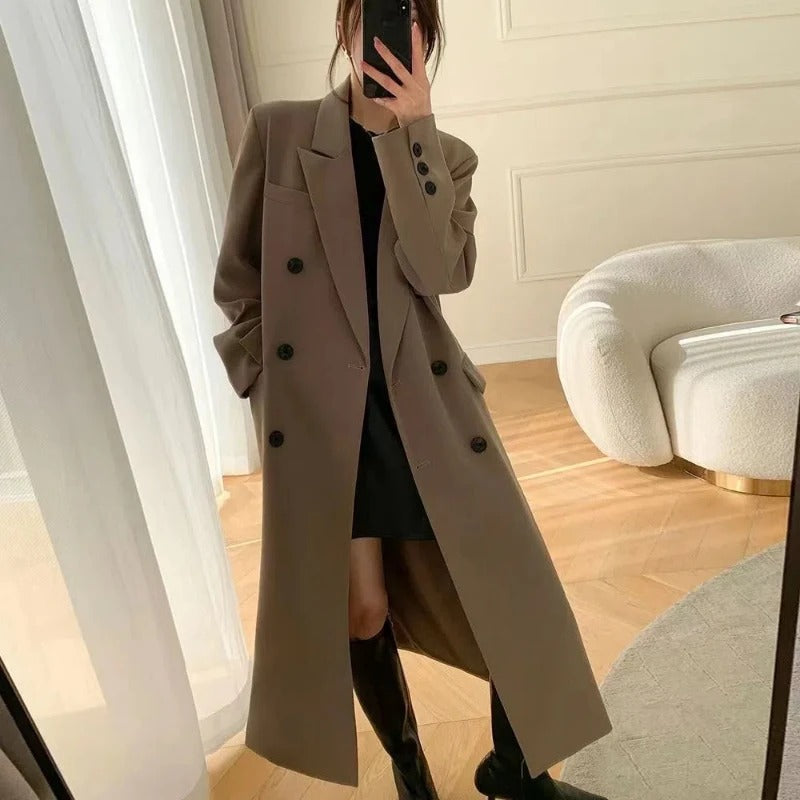 Abrigo largo de mujer elegante